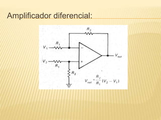 Amplificador diferencial:
 