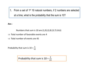 Natural Probability Aptitude Training - PROBABILITY | PDF