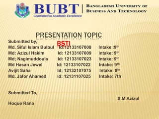 Bsti Function BSTI | PPTX