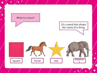 Square Noun Interactive English Learning: Colors, Nouns, Adjectives, and Sentence ...