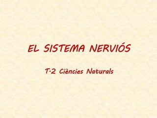 EL SISTEMA NERVIÓS
T.2 Ciències Naturals
 