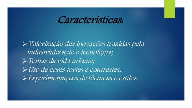 Caracteristicas principais do expressionismo Caracteristicas principais do expressionismo