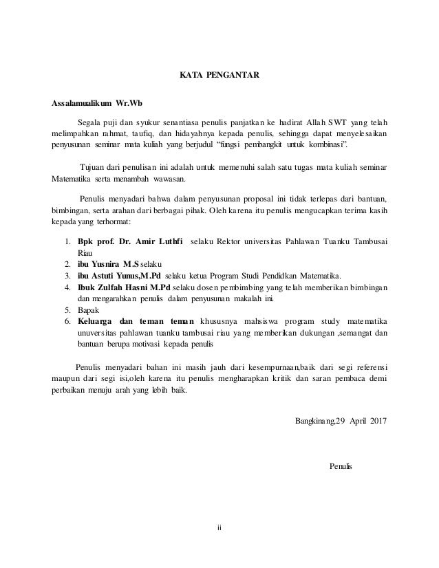T.fungsi pembangkit untuk kombinasi iin