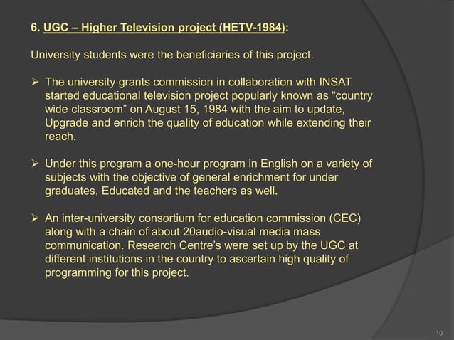 EDUCATIONAL TELEVISION PROGRAMMES PPT