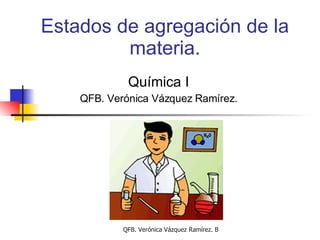 Estados de agregación de la materia. Química I QFB. Verónica Vázquez Ramírez. 