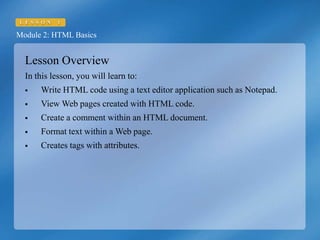 Basic HTML | PPTX | Web Design and HTML | Internet