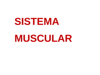 SISTEMA
MUSCULAR
 