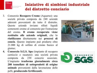 Iniziative di simbiosi industriale
del distretto conciario
3. Consorzio Recupero Cromo (Aquarno): una
società privata comp...