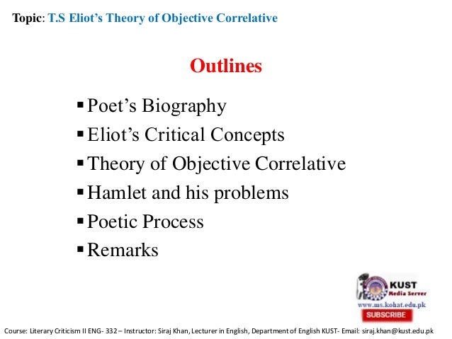 T S Eliot Theory Of Objective Correlative