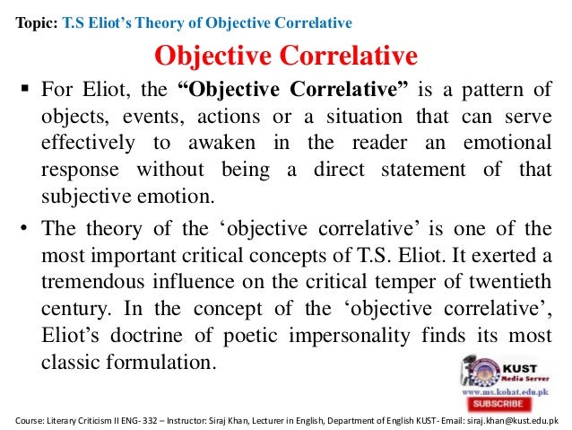 T S Eliot Theory Of Objective Correlative