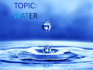 SAVE
WATER
SAVE
WATER
SAVE
WATER
r
TOPIC:
WATER
 