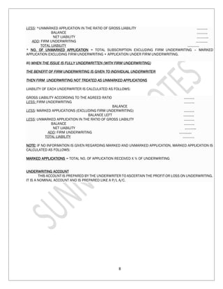 Underwriting Notes TYBCOM SEM VI FINANCIAL ACCOUNTING NOTES | PDF
