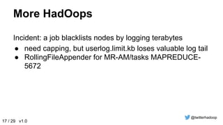 Hadoop 2 @ Twitter, Elephant Scale 