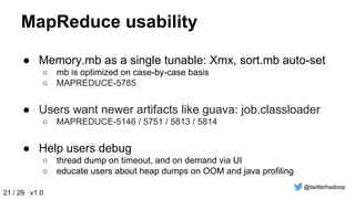 Hadoop 2 @ Twitter, Elephant Scale 