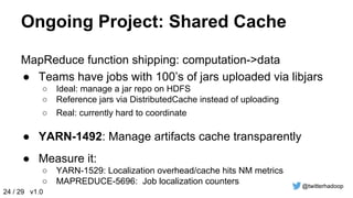 Hadoop 2 @ Twitter, Elephant Scale 