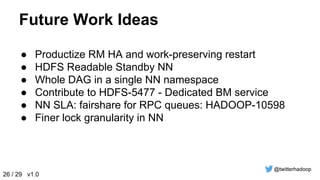 Hadoop 2 @ Twitter, Elephant Scale 