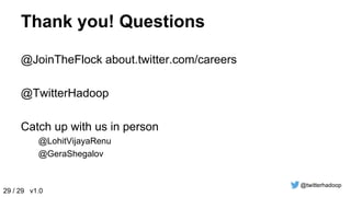 Hadoop 2 @ Twitter, Elephant Scale 