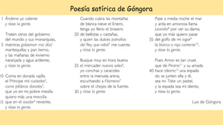 Poesía satírica de Góngora
¡
 
