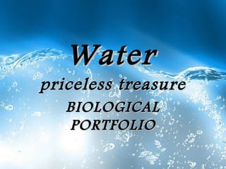 Water
priceless treasure
   BIOLOGICAL
   PORTFOLIO
 