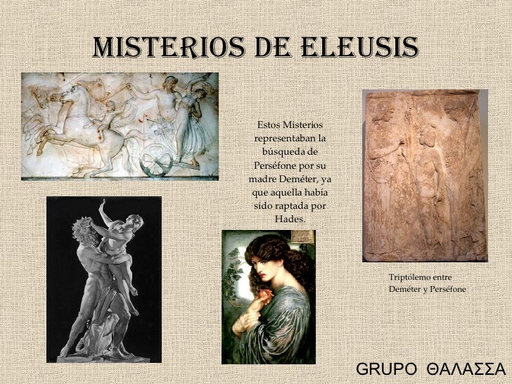 MISTERIOS Y ORÁCULOS ELEUSIS Y DELFOS