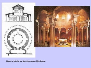 Planta e interior de Sta. Constanza. 354. Roma. 
