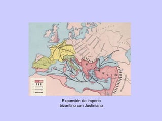 Expansión de imperio bizantino con Justiniano 