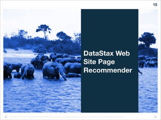 Copyright (c) 2011-2014 Scale Unlimited. All Rights Reserved. Reproduction or distribution of this document in any form without prior written permission is forbidden.
DataStax Web
Site Page
Recommender
15
 