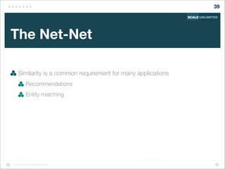 Copyright (c) 2014 Scale Unlimited.
The Net-Net
Similarity is a common requirement for many applications
Recommendations
Entity matching
39
 
