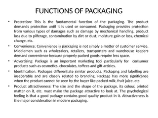 T-6 Packaging.pptx PACKAGING PPT FOR BBA AND MBA STUDENTS | PPTX