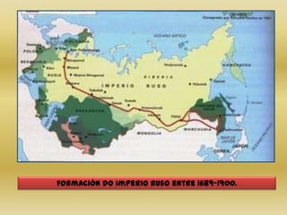 Formación do imperio ruso entre 1689-1900.
 