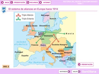 DOC. 2 El sistema de alianzas en Europa hacia 1914 PRESENTACIÓN 