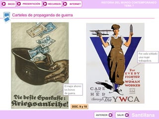 Carteles de propaganda de guerra DOC. 9 y 10  