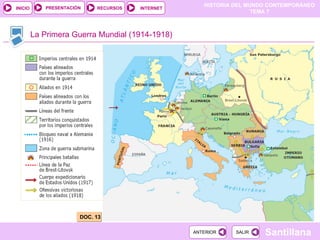 La Primera Guerra Mundial (1914-1918) DOC. 13 