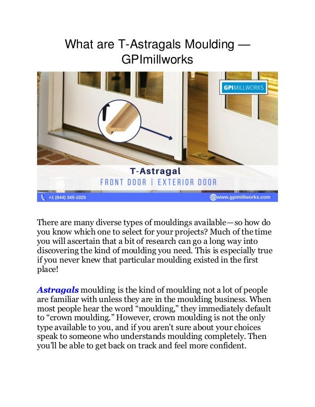 What Are T Astragals Moulding Gpimillworks