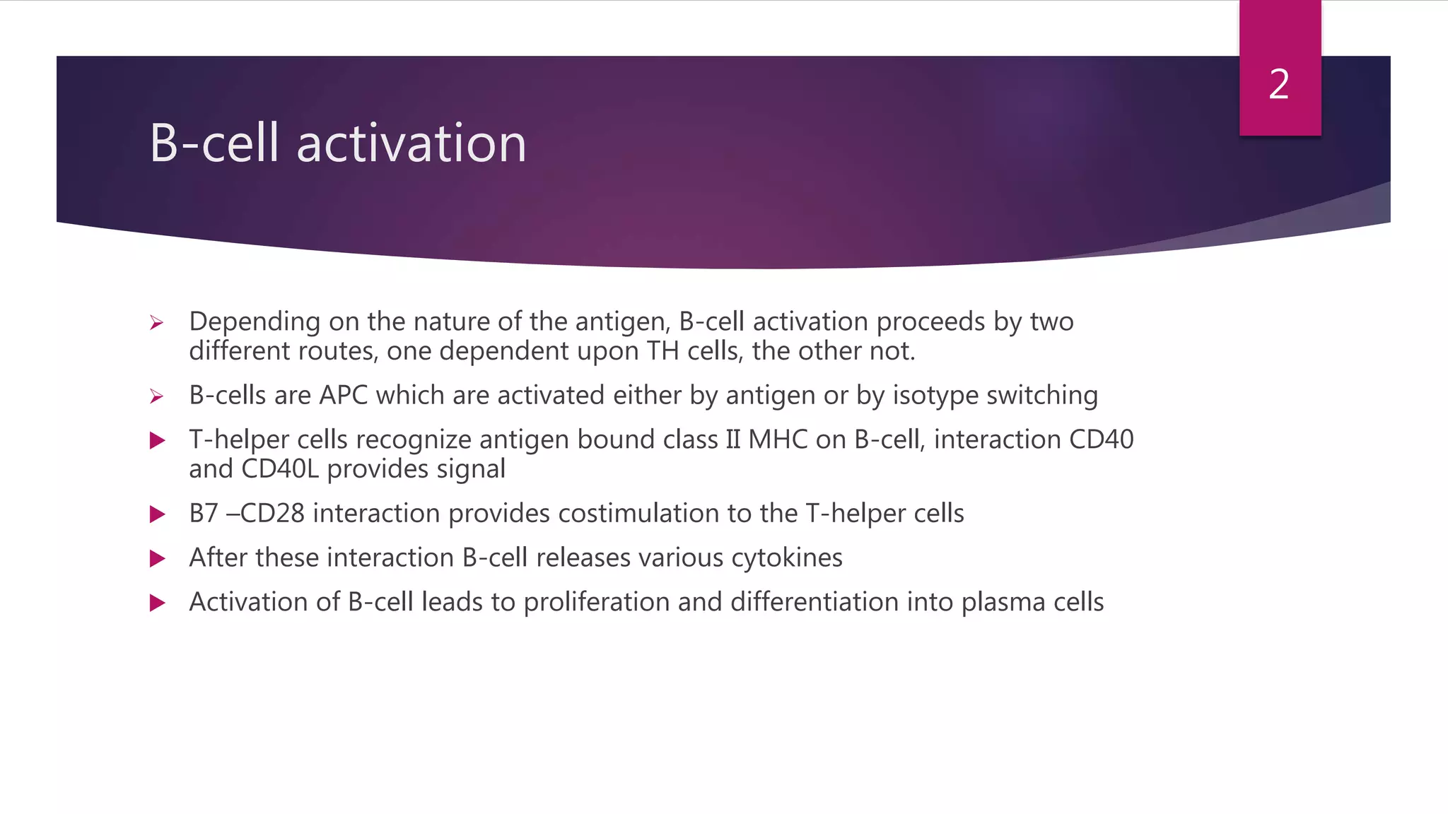 T and B cell activation | PPTX