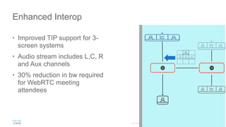 PresenterTrack Configuration Overview
§ A Cisco TelePresence® Precision
60 camera at the rear of the room
is configured to capture the whole
presenter area.
§ A trigger zone is configured so that
when a presenter steps into this
area a crop of the presenter is
created; the crop follows the
presenter wherever they walk
within the presenter area.
 