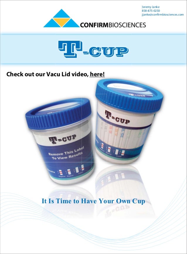 TCup CLIAWaived Urine Drug Test Cup Configuration Options