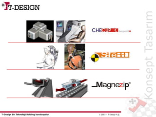 T-Design bir Teknoloji Holding kuruluşudur  2003 – T-Design A.Ş.
KonseptTasarım
SafeBELT
agnezi R
 