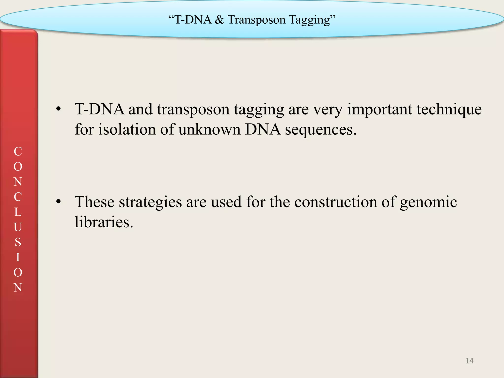 T dna & transposone tagging 1 (2) | PPTX