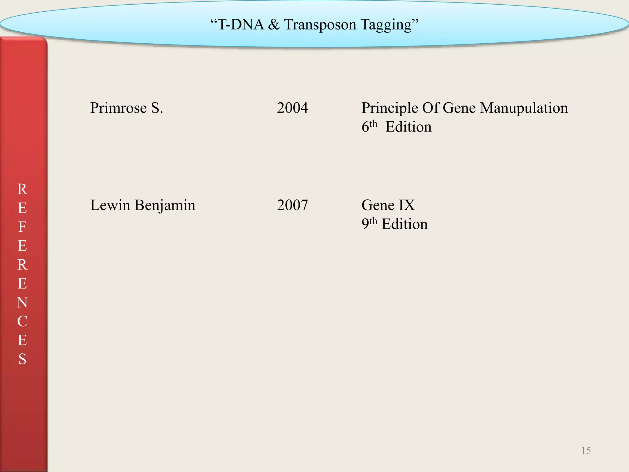 T dna & transposone tagging 1 (2) | PPTX