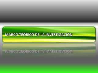 MARCO TEÓRICO DE LA INVESTIGACIÓN
 
