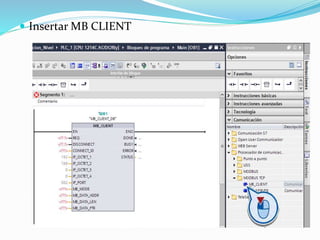  Insertar MB CLIENT
 