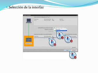  Selección de la interfaz
 