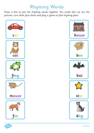 T l-5629-rhyming-words-home-learning-activity-sheet