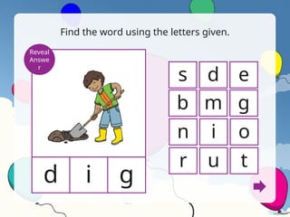 Interactive Word Puzzle Challenge Using Given Letters | PPT