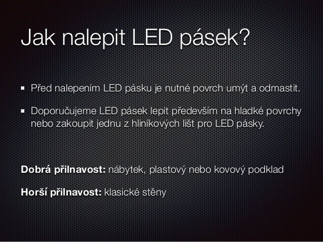 LED pásky - výběr a instalace 12V LED pásků