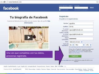 Una ves que completas con tus datos,
presionas regístrate.
 