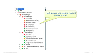 © 2016 Cisco and/or its affiliates. All rights reserved. Cisco Confidential 25
Host groups and reports make it
easier to hunt
 