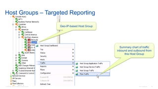 © 2016 Cisco and/or its affiliates. All rights reserved. Cisco Confidential 29
Host Groups – Targeted Reporting
Geo-IP-based Host Group
Summary chart of traffic
inbound and outbound from
this Host Group
 