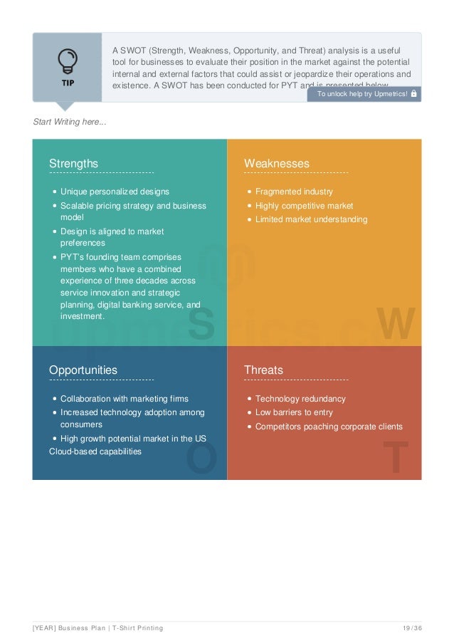 T shirt business plan Example
